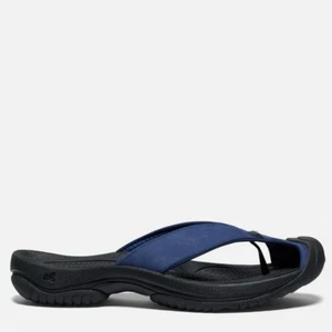 KEEN Herren Waimea H2 Zehenschutz Leder Flip-Flops blau - Bild 1 von 7