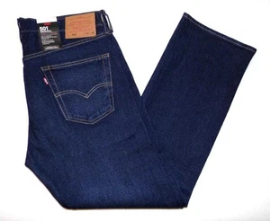 LEVI'S Men's NEW 501 Original Fit Jeans 34"W X 30"L Indigo Blue Denim 005013139 - Picture 1 of 8