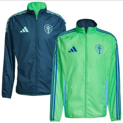 Jaqueta de treino Seattle Sounders Adidas hino reversível futebol nova com etiquetas 3XL - Imagem 1 de 4