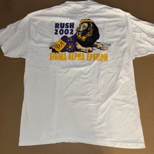 Vtg 2002 Sigma Alpha Epsilon RUSH WEEK Georgia Delta XL Lion Clean Fraternity - Picture 1 of 5