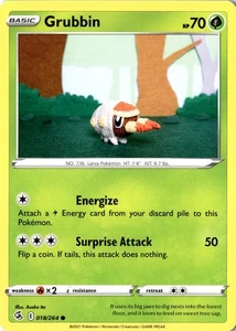 Tarjeta Pokémon Grubbin 018/264 Common SV Fusion Strike LP - Imagen 1 de 2