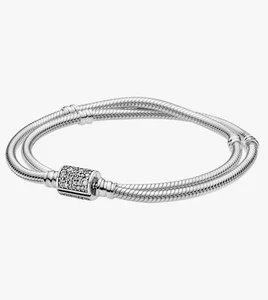 PANDORA 20 cm Bracciale Moments "Doppia Fila" (599544C01-D) - Foto 1 di 4