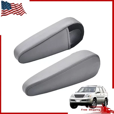 Se adapta a Lexus GX470 2003-2009 reposabrazos de asiento cuero cubierta antideslizante gris oscuro Foto 1 de 4