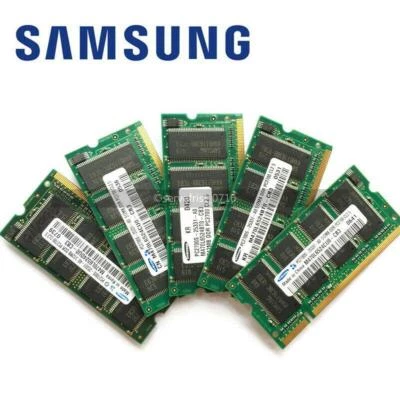 2pcs SAMSUNG 1GB 2X512MB PC2700S DDR 333MHZ LAPTOP MEMORY Fit for pc2100 266mhz - Image 1 of 2