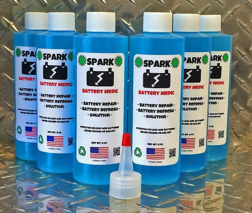 GOLF CART BATTERY RESTORE LIQUID Solution, Repair 6,8 Volt EZGO, CLUB - Image 1 of 1