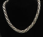 925 Sterling Silver - Vintage Bold Rope Chain Necklace - NE3819