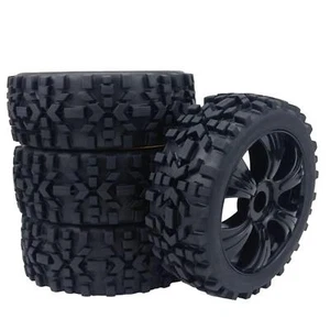 Sand Digging Tires Hex 17mm Wheels OD-118 for 1/8 Off-Road RC Buggy Truck Black - Picture 1 of 4