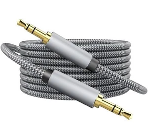 AUX Cord 3.5mm Auxiliary Audio Cable AUX Cable 50ft Nylon Braided Male to Mal... - Picture 1 of 7