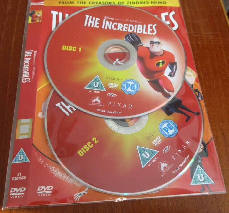 The Incredibles DVD (2005) Brad Bird cert U 2 discs - Image 1 of 1