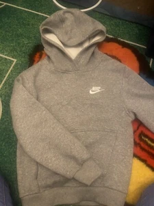 Kids Grey Nike Over The Head Hood Top - Picture 1 of 6