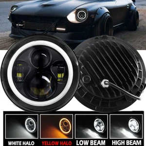 Faro LED de 7 pulgadas DOT Halo para bombilla Datsun 240Z 260Z 280ZX 1970-78 H4 - Imagen 1 de 12
