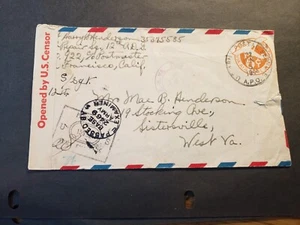 APO 922 TOWNSVILLE, AUSTRALIA 1944 Censored WWII Army Cover REPAIR Sq, ADG - Picture 1 of 2