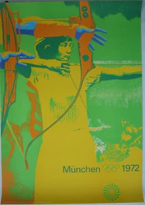 Poster Plakat - Bogenschießen DIN A0 - Olympiade 1972 München - Otl Aicher - Bild 1 von 1