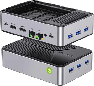 GMKtec Mini PC NAS, G9 Intel N150 Dual Boot Win Linux Desktop Computer 12GB DDR5 - Picture 1 of 9