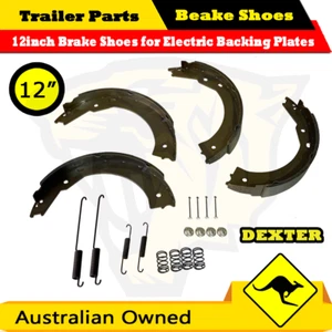 12" ELECTRIC BRAKE SHOES Replacement Repair Kit fit Dexter 12" Backing Plate - Picture 1 of 1