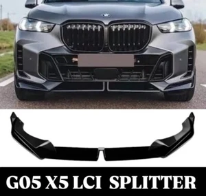 BMW X5 G05 LCI 2023+ GLANZ SCHWARZ FRONTLIPPE SPOILER SPLITTER M SPORT - Bild 1 von 8