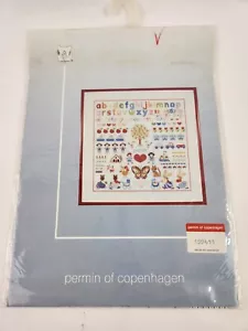Kits for Kids Nursery Sampler Cross Stitch Permin of Copenhagen Pattern Chart - Picture 1 of 4