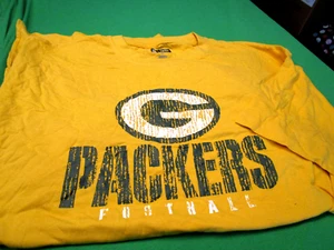 NEW NFL TEAM APPAREL GREEN BAY PACKERS SHORT SLEEVE T SHIRT YELLOW 4X - Picture 1 of 2