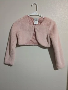 Girls Pink Fur Top Size 12 - Picture 1 of 5