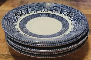 Churchill Blue Willow 5 1/2" Saucer Plate Staffordshire England Set of 5 - Picture 1 of 7