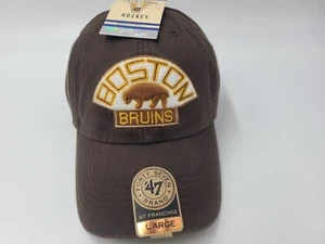 Boston Bruins 47 Brand Franchise Vintage Hockey Fitted L Hat Cap Men Women NHL - Picture 1 of 12