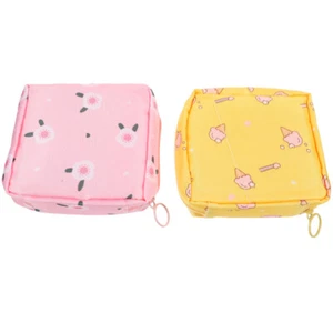 2PCS Sanitary Bags Decorative Period Pouch Portable Bag Period Pouch for Storage - Picture 1 of 12