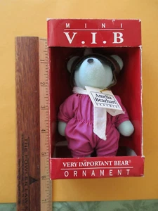North American Bear Co Inc Amelia Bearhart Ornament 4,5" Vintage 1990 Neu im Karton - Bild 1 von 6