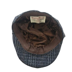 Women's HARRIS TWEED Premium HAND WOVEN Wool TWEED Grey FLAT CAP Size S/M *BNWT* - Picture 1 of 10