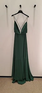 36IT- Valentino Green Pleated Gown DRESS- With Tags- RRP$7,990 AUD - Picture 1 of 10
