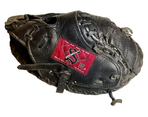 Vintage Salinas III Qualität schwarz Leder Baseball Handschuh Catchers Mitt Mexiko - Bild 1 von 4