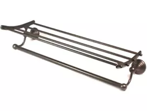 Alno A9026-24-CHBRZ Embassy Series 26"W Towel Rack w/ Towel Bar Chocolate Bronze - Picture 1 of 2