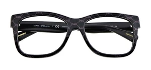 Occhiali da sole Dolce & Gabbana DG4158P 2659/8G 55mm nero D&G ALL OVER solo montatura - Foto 1 di 8