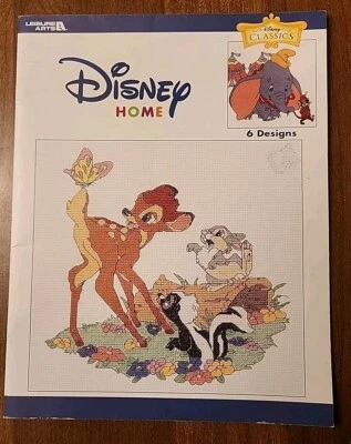Disney Classics Cross Stitch Patterns 6 Designs Dumbo Bambi Leisure Arts 2002 - Image 1 of 4