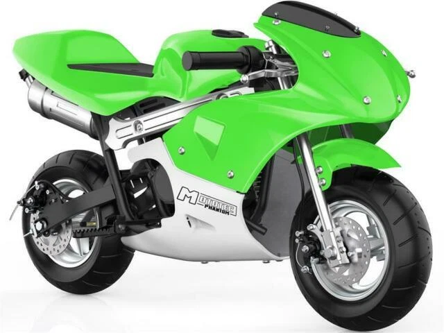 MotoTec Phantom 49 CC 2-Stroke Gas Pocket Bike - Green