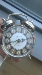 Peter 52-1605 HAND-WINDING VINTAGE ALARM CLOCK REVEIL UHR WATCH SVEGLIA MONTRE - Imagen 1 de 12