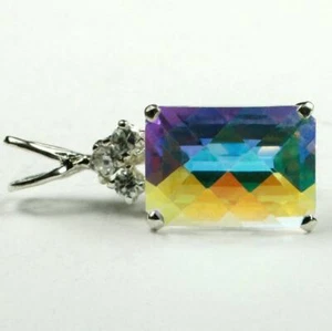 925 Sterling Silver Pendant, Mercury Mist Topaz, SP042 - Picture 1 of 4