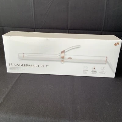 T3 SinglePass Curl 1” Professional Ceramic Curling Ironw/ Adj. Heat Settings - Image 1 of 4