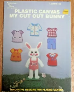 Lona de plástico Needlecraft modo ala folletos artesanales ""My Cut Out Bunny"" con ropa - Imagen 1 de 4