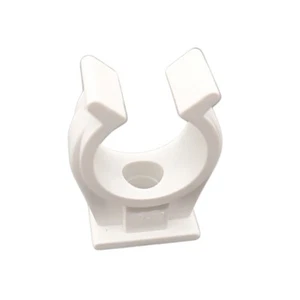 Clip per tubi semplici 22 mm - 10 pezzi bianco fissaggio tubo in plastica - Foto 1 di 7