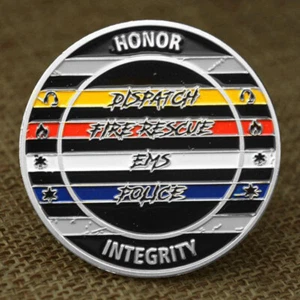 10PCS Challenge Coin Dispatch Fire Rescue Ems Police Collection Commemorative - Picture 1 of 3