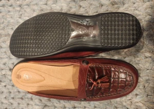 MULES SZ 9 b new nwob ariat 20997 brown leather shoes tassel loafers - Picture 1 of 1