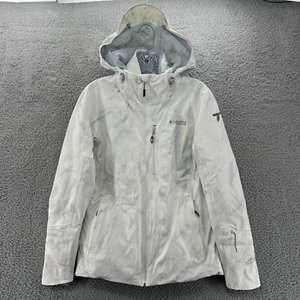 Columbia Jacket Womens XS Cream Waterproof Ski Snowboard Omni Tech Titanium - Picture 1 of 17