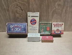 LOT OF 6 VTG ASSORTED CONTAINERS, BOXES & PACKAGES In Very Good Condition - Picture 1 of 24
