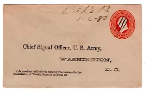 UO55 WD97-2 War Department Postal Entire Oaks PA 1880 - Picture 1 of 3