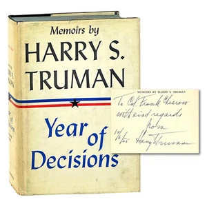 Memoirs: Year of Decisions, Harry S. Truman. Signed Limited Kansas City Edition - Imagen 1 de 8