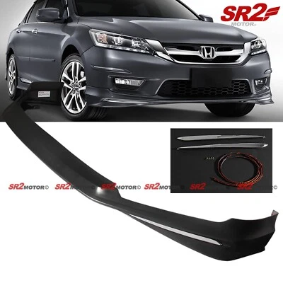 Комплект спойлеров для переднего бампера кузова в стиле MDL для Honda Accord седана 2013-2015 годов выпуска - Изображение 1 из 4