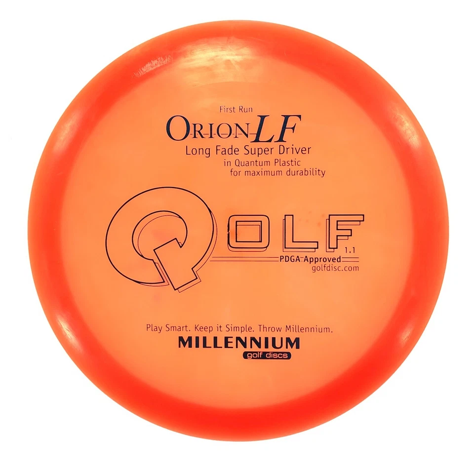 DISC GOLF MILLENNIUM FIRST RUN ZIPPER TOP QUANTUM ORION LF DISTANCE DRIVER 174g - Image 1 of 1