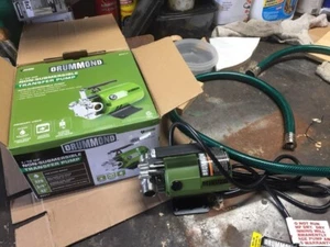 DRUMMOND 63317 1/10 HP Transfer Pump 320 GPH 3/4 in. Garden Hose Non Submersible - Picture 1 of 4