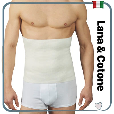 Fascia Elastica pancera contenitiva panciera dimagrante da uomo in lana e cotone - Image 1 of 4