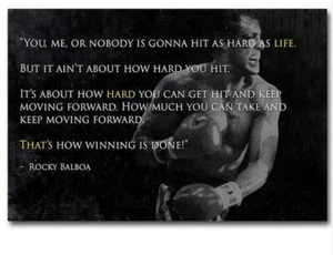 64671 ROCKY BALBOAMotivational Quote Wall Decor Print Poster - Foto 1 di 7